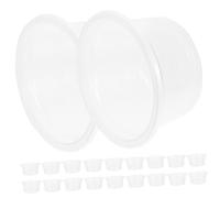 BESPORTBLE 40 Piezas Tazones Transparentes para Reptiles Cuencos Compactos para Alimento y Agua Resistentes y Antideslizantes para Geckos y Tortugas Domésticas