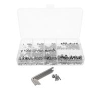 BESPORTBLE 400 Piezas Surtido de Tornillos Prisioneros Métricos de Acero Inoxidable con Punta Cónica Precisa y Diseño Autorroscante para Accesorios de Baño y Cocina Color Plata