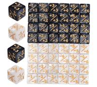 BESPORTBLE 48 Piezas Dados Matemáticos de Acrílico para Aprendizaje de Números de y Fichas Educativas Reutilizables