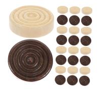 BESPORTBLE 48 Piezas Piezas de Damas reemplazo de fichas de Juego Herramientas de Aprendizaje para Juegos de Mesa Suministros de Aprendizaje Redondo peones de Madera