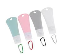 BESPORTBLE 4juegos Dosificador Recargable Botella De Viaje Rellenable De Silicona Flexible