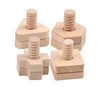 BESPORTBLE 4Juegos Juguete Educativo de Emparejamiento de Geométricas Tornillos para Desarrollo Cognitivo Coordinación Mano y Creatividad