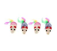 BESPORTBLE 4pcs Juguetes De Ratón De Colores para Gatos Juguetes De Sisal Masticables