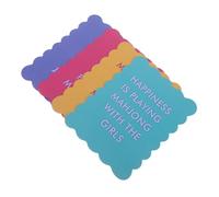 BESPORTBLE 4piezas Accesorios de Mahjong Mezclador Portátil de PVC con Bordes Ondulados Frases Divertidas Herramienta para Mezclar Fichas para Fiestas y Familiares