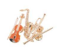 BESPORTBLE 4piezas Broche De Musical Pin De Esmalte Musical Pin De Guitarra Eléctrica Para Entusiastas Del Jazz Escenario De