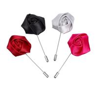BESPORTBLE 4piezas Broche De Solapa Para Hombre Alfiler De Cuello Flores Accesorio Elegante Para Traje