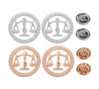 BESPORTBLE 4piezas Broche de Temática Legal para Abogados y Jueces Broche de Cuello de Solapa de Justicia por Paquete Adecuado para Eventos de Graduación y Oficinas