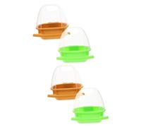 BESPORTBLE 4piezas Comedero para Pájaros Colgante Cuenco para Alimento y Agua Jaula Alimentador De Multifuncional para Periquitos Conejos Hamsters y Diseño Práctico y De Instalar