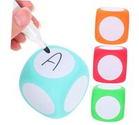 BESPORTBLE 4piezas Dados De Espuma Borrado Seco Grandes Colores Rojo Naranja Azul Verde Dados Educativos para Escribir y Borrar De Matemáticas Aula Herramientas De Enseñanza Interactivas para