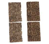 BESPORTBLE 4piezas Decoración De Terrario De Corteza Natural para Reptiles Accesorio De Paisajismo para Acuarios y Hábitats De Reptiles Fondo Reutilizable y Seguro para Animales Acuáticos