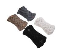 BESPORTBLE 4piezas Diademas de Invierno para Calentar las Orejas Diademas Botones de Chales de Invierno Accesorios Cabello Diseño de Enredado