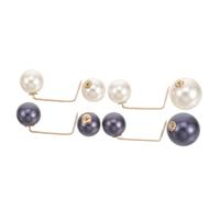 BESPORTBLE 4piezas Falda Botones La Cintura Broches De Perlas Sintéticas Para Ramilletes De Cuello y Diario
