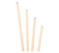 BESPORTBLE 4piezas Perchas De Madera para Aves De Soportes Naturales para Pájaros Tornillos Perchas Ajustables para Periquitos y Loros Estables y Seguras para Jaulas De Aves