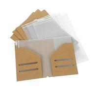 BESPORTBLE 4piezas Porta Pasaporte Kraft con Organizador De PVC Cartera De Viaje Multiusos para Billetes y Tarjetas