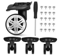 BESPORTBLE 4piezas Ruedas De Repuesto para Maleta con Rotación Construcción Resistente TPE y PP Accesorios con Tornillos y Destornillador para Reemplazo y Reparación De Ruedas Giratorias