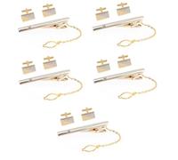 BESPORTBLE 5 Juegos Clip De Corbata De Gemelo Dorado Oro Clips De Corbata Para Hombres Llave Barras De Corbata Para Hombres Barra De Corbata Para Camisa Gemelos Para Hombre Enlaces Aleación