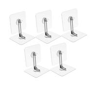 BESPORTBLE 5 Juegos de Anclajes de Pared para Muebles en Color Plata, Correas Antivuelco sin Taladro, Material Acrílico y Acero Inoxidable para Seguridad de Bebés en Estanterías y Armarios