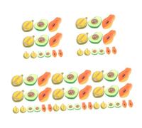 BESPORTBLE 5 Juegos Decoración De Frutas Estatuillas Decoración Encantos De Abeja Joyas Para Dijes Para Pulseras Amuletos Para Hacer Llaveros Collar De Sandía Resina 12 Uds * 5