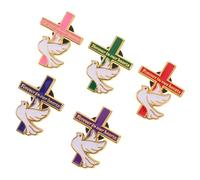 BESPORTBLE 5 Piezas Broche Conmemorativo Religioso de Pájaro Cruz en