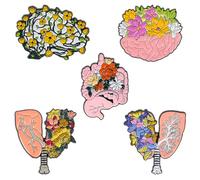 BESPORTBLE 5 Piezas Broche Decorativo de Aleación Diseño Creativo de Cerebro para Ropa y Accesorios, Adecuado para Prendedor de Solapa y Broche de Chal Femenino
