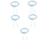 BESPORTBLE 5 Piezas De Azul Para Accesorio De Encaje Banda Para Novia Lazo De Novia Para Boda Blanca Para Cosplay Simulador De Yandere Graduación