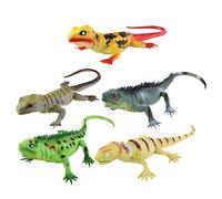 BESPORTBLE 5 Piezas Juguete Educativo de Lagarto con Sonido para Figuras de Lagartos Artificiales de Alta Durabilidad para Decoración y Aprendizaje