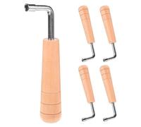 BESPORTBLE 5 piezas Llave de Afinación para Arpa Lira Herramienta Profesional con Mango de Madera Ergonómico Ajuste Preciso para Cuerdas Ligera y Compacta Compatible con Varios Modelos para