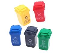 BESPORTBLE 5 Piezas Mini Basura para Casa de Muñecas Contenedores de Desechos Miniatura para Micro Paisajismo y Decoración Realista