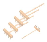 BESPORTBLE 5 Piezas Mini Rastrillos de Bambú para Mesa de Arena de Herramientas Creativas para Jardín Zen y Decoración Hogareña Accesorios y Portátiles para y