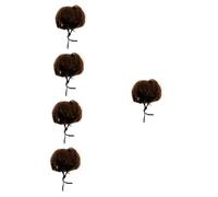 BESPORTBLE 5 Piezas Peluca para Mascotas Sombrero de Perro Divertido Divertidos Disfraces de Mascotas Peluca de Estilo explosión ordenada Accesorio para el Fibra de Nailon Brown