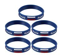 BESPORTBLE 5 Piezas Silicona Rusia País Pulsera Deportes Nacional País Pulsera para Evento Deportivo 2020 Olimpiada Copa Favor
