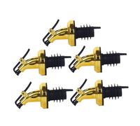 BESPORTBLE 5 piezas Vertedores Reutilizables para de Oliva y Vinagre con Tapa Prueba de Fugas Válvula de Cierre Automático Material Plástico Seguro y Sellado Hermético para Reutilizable