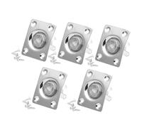 BESPORTBLE 5 Placas de Conector de Salida Hechas de Metal para Guitarra Eléctrica Forma Cuadrada E Indentada Tornillos Incluidos, Fáciles de Instalar para Construcción de Guitarras
