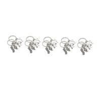 BESPORTBLE 5 Series Llavero De Musica Llaves Simple Acortar Musical Keychains Para Decoración De Llavero De Mochila Escolar Decoración De Llavero Principal Adorno Aleación Plata 2 Piezas X 5