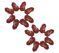 BESPORTBLE 50 Mini Modelos de Dinosaurios Fósiles Simulados para Excavación Arqueológica, Decoración de Mesa de Arena en Color Rojo Oscuro, Juguetes Educativos Manualidades