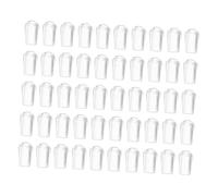 BESPORTBLE 50 piezas Tapas Transparentes de PVC para Extremos de Perchas Protectores de Tornillos y Puntas de Ganchos de Alambre para Tubos Metálicos Cubiertas de Goma Resistentes y Fáciles