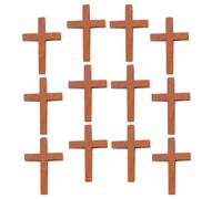 BESPORTBLE 50 Unidades Colgante de Cruz de Madera Marrón para Decoración | Decoración Práctica y Ligera, Resistente al Desgaste, Modelo Creativo y Delicado, para Bolsa y Obsequio