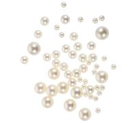 BESPORTBLE 500 Piezas Lleno de Perlas Falsas Imitación Perlas para Relleno de Jarrones Decoración de Centros de Mesa de Bodas Fiestas y Mesas de Cumpleaños Color Marfil sin Agujeros