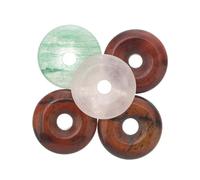 BESPORTBLE 5piezas Colgantes De Jade Natural Redondo Para Joyería Diy Cuentas Sueltas y Espaciadoras Colores Mixtos Zen Para Collares y Pulseras Mujer Elegantes