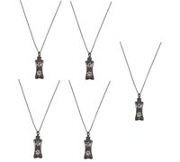 BESPORTBLE 5piezas Collar Colgante De Acero Inoxidable para Cenizas De Mascotas Urna Recuerdo Diseño De Huella De Perro Joyería Conmemorativa para Mantener Tu Compañero Cerca del Corazón