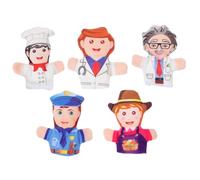 BESPORTBLE 5Piezas Muñecos de Dedo Ocupacionales de Dibujos Animados Interactivos para Historias Seguros y Duraderos