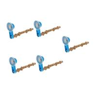 BESPORTBLE 5piezas Perchero De Madera para Pájaros Ventosa Soporte De Entrenamiento para Periquitos y Loros Juguete Interactivo para Aves Ventanas Estable y Duradero