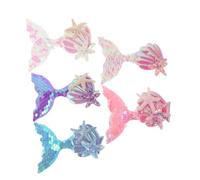 BESPORTBLE 5piezas Pinza Pelo Forma De Aleta De Sirena Accesorios Pelo Brillantes Lentejuelas Para Cumpleaños De Niñas Pequeñas y Fiestas De Sirena