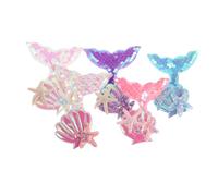 BESPORTBLE 5piezas Pinzas Cabello De De Sirena Lentejuelas Para Niñas Pequeñas Accesorios Cabello Brillantes Para Fiestas De Sirenas y Uso Diario