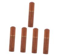 BESPORTBLE 5piezas Tubo De Almacenamiento De Cerillas Vintage Tapa Contenedor Portátil De Madera Para Camping y Actividades Al Aire Para Guardar Cerillas y Otros Accesorios Esenciales