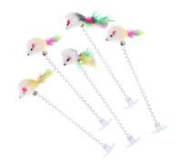 BESPORTBLE 5piezas Varita Interactiva para Gatos con Campana Juguetes De Teaser De Gato para Activar Instintos De Caza y Ejercicio Casa