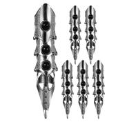 BESPORTBLE 6 anillos de garra de dedo completo - Anillo abierto con bisagra de roca negra, decoración para Halloween, estilo retro, accesorio para cosplay de armadura de garra.