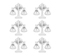 BESPORTBLE 6 broches de abogado para hombre - Pin de solapa de metal con la leyenda "Libra de la justicia" - Pin para abrigo, ropa, traje y camisa.