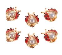 BESPORTBLE 6 Broches de Solapa Mariquita Mini para Ropa Mujer Alfileres de Insectos Cierre Seguro Diseño Divertido para Chaquetas Bufandas y Vestidos Accesorios Originales para Uso