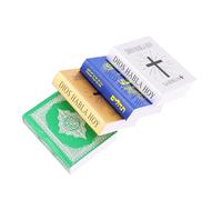 BESPORTBLE 6 para Casa de Muñecas, 4 Piezas Cubierta Colorida, Biblia Sagrada Volteable, Accesorio Decorativo para Juegos y Micro Mundos Color Aleatorio